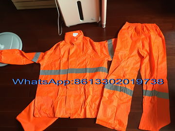 Wholesale Retail Cheap 3000 Sets Worker Waterproof Duty Polyester Refletive Raincoat Stock